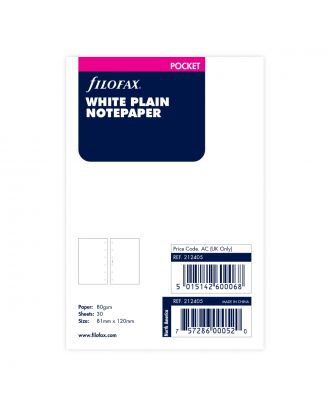 Filofax Vulling Pocket Wit Blanco