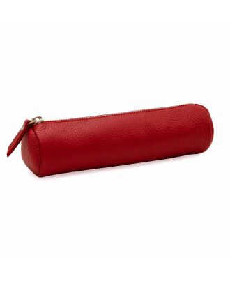 20S Design Round Pencil Case Dark Red