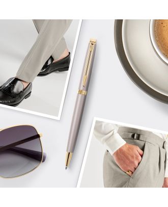 Waterman Hémisphère The Understated Edit Metallic Grey Lacquer Ballpoint Pen