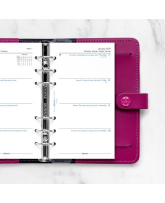 Filofax Diary Refill Week on Two Pages Personal Multilingual 2027
