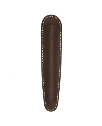 Recife Rivièra Grand Fourreau Lederen Pen Pouch Chocolat for 1 Pen