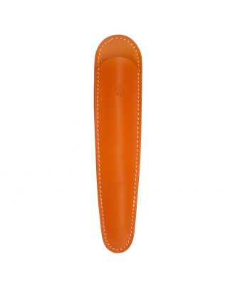 Recife Rivièra Grand Fourreau Lederen Pen Pouch Orange for 1 Pen