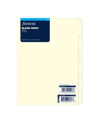Filofax Refill A5 Cream Tabs
