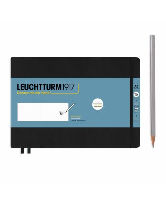 Leuchtturm1917 Sketchbook Medium A5 Landscape Black