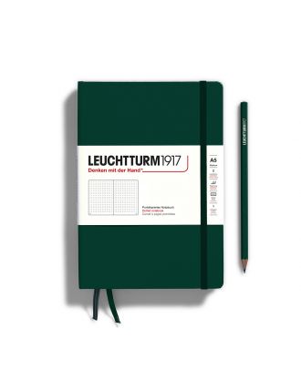 Leuchtturm1917 Notebook Medium Natural Colors Forest Green Dotted