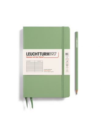 Leuchtturm1917 Slim B6+ Paperback Hardcover Sage Ruled Notebook