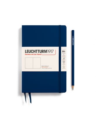 Leuchtturm1917 Slim B6+ Paperback Hardcover Navy Plain Notebook