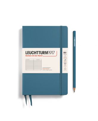 Leuchtturm1917 Slim B6+ Paperback Hardcover Stone Blue Ruled Notebook