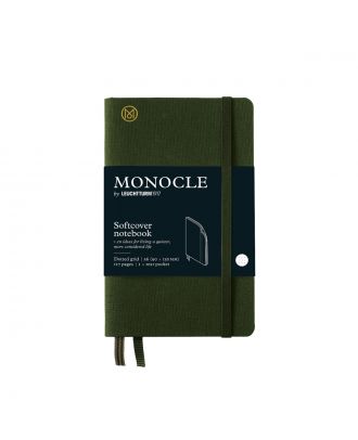 Monocle by Leuchtturm1917 Notebook A6 Softcover Olive Dotted