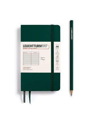 Leuchtturm1917 Notebook Pocket Softcover Forest Green Ruled
