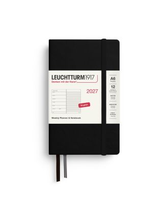 Leuchtturm1917 Diary 2027 Weekly Planner with notes Pocket A6 Black