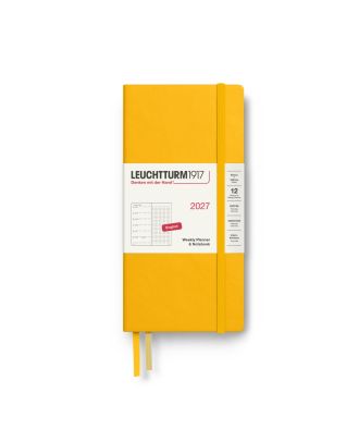 Leuchtturm1917 Diary 2027 Weekly Planner with notes Dotted Wallet Sunflower