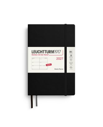 Leuchtturm1917 Diary 2027 Weekly Planner Paperback B6+ Black