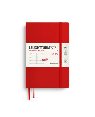 Leuchtturm1917 Diary 2027 Weekly Planner Paperback B6+ Cherry