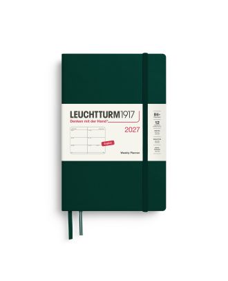 Leuchtturm1917 Diary 2027 Weekly Planner Paperback B6+ Forest Green