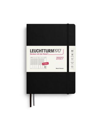 Leuchtturm1917 Diary 2027 Weekly Planner Vertical Medium A5 Black