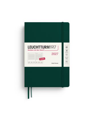 Leuchtturm1917 Diary 2027 Daily Planner Medium A5 Forest Green