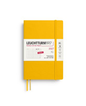 Leuchtturm1917 Diary 2027 Monthly Planner + Notebook Paperback B6+ Softcover Sunflower