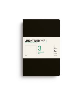 Leuchtturm1917 Jottbook Pur Medium Black Plain Pack of 3