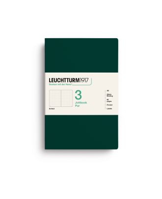 Leuchtturm1917 Jottbook Pur Medium Forest Green Dotted Pack of 3