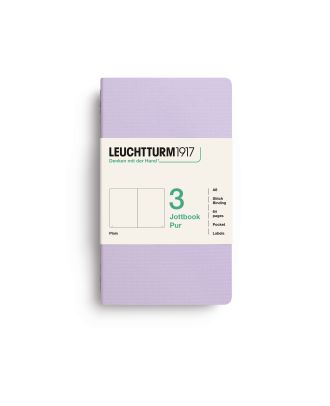 Leuchtturm1917 Jottbook Pur Pocket Lilac Plain Pack of 3