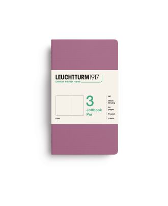 Leuchtturm1917 Jottbook Pur Pocket Dusty Rose Plain Pack of 3