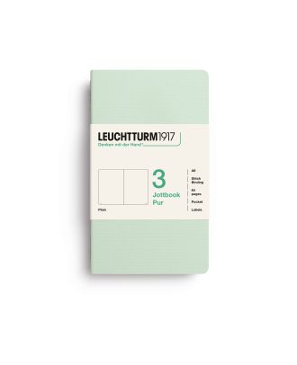 Leuchtturm1917 Jottbook Pur Pocket Mint Green Plain Pack of 3