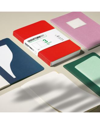 Leuchtturm1917 Jottbook Pur Pocket Forest Green Dotted Pack of 3