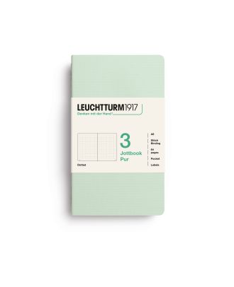 Leuchtturm1917 Jottbook Pur Pocket Mint Green Dotted Pack of 3