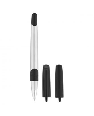 S.T. Dupont Defi Millennium Brushed Chrome and Matt Black Rollerball Pen