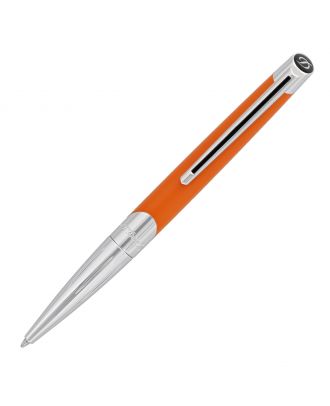 S.T. Dupont Defi Millennium Silver and Matt Orange Ballpoint Pen