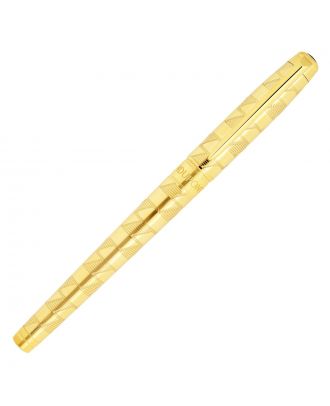 S.T. Dupont Line D Eternity Monogram 1872 Gold Medium Rollerball Pen
