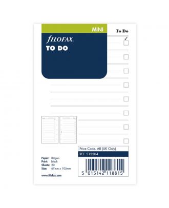 Filofax Vulling Mini To Do