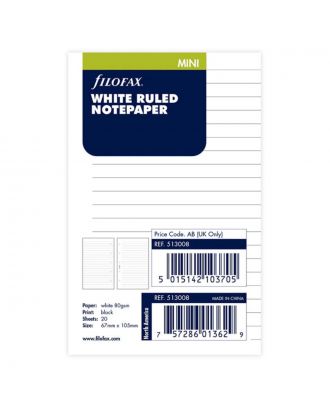 Filofax Vulling Mini Blanco