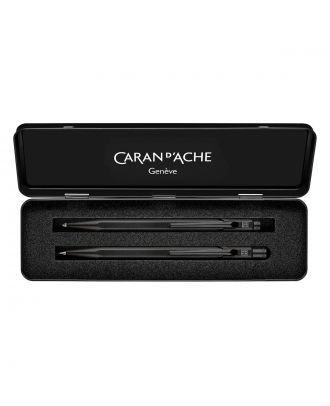 Caran d'Ache 849 Black Code Ballpoint Pen and Mechanical Pen Set Special Edition