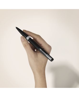 Parker Meridian Black Chrome Trim Balpen