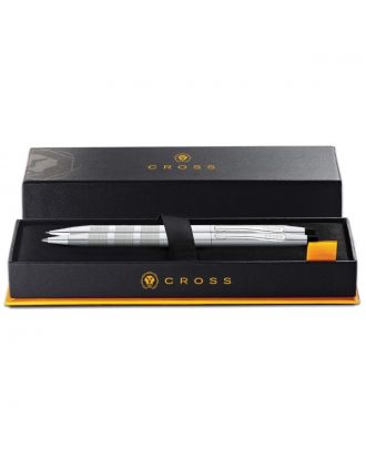 Cross Classic Century Satin Chrome Ballpoint Pen and Pencil Set