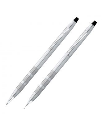 Cross Classic Century Satin Chrome Ballpoint Pen and Pencil Set