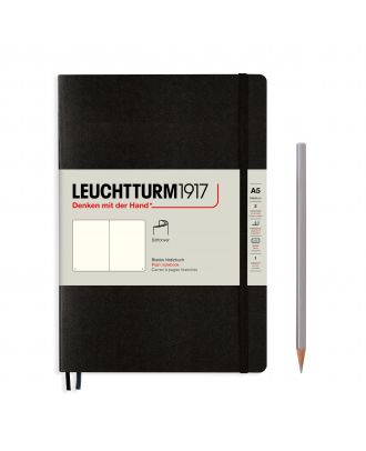 Leuchtturm1917 Notebook Medium Softcover Black Plain