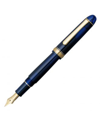 Platinum #3776 Century Chartres Blue Gold Trim Fountain Pen