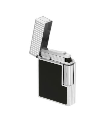 S.T. Dupont Ligne 1 Lacquer Black Silver Lighter