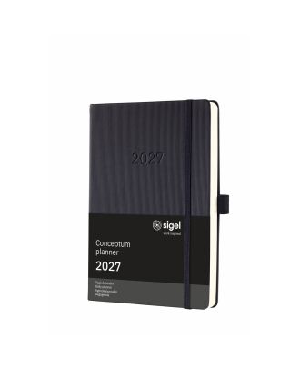 Sigel Conceptum 2027 Daily Planner A5 Black Hard Cover