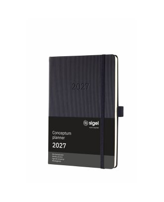 Sigel Conceptum 2026 Weekly Planner A5 Black Hard Cover