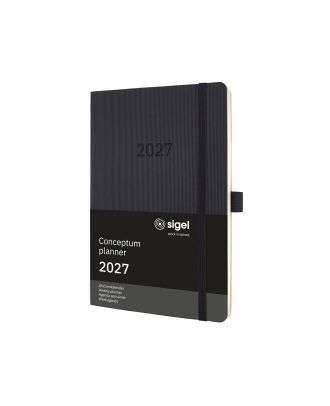 Sigel Conceptum Pure 2027 Weekagenda A5 Zwart Soft Cover