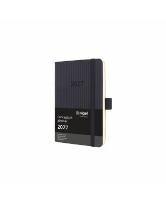 Sigel Conceptum Pure 2027 Weekagenda A6 Zwart Soft Cover