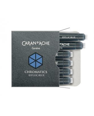 Caran d'Ache Chromatics Inkt Cartridges Idyllic Blue