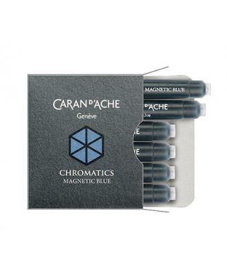 Caran d'Ache Chromatics Inkt Cartridges Magnetic Blue