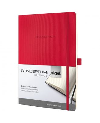 Sigel Conceptum Pure Notebook Ca. A4 Red Soft Cover Ruled