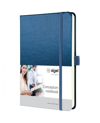 Sigel Conceptum Pure Notebook A5 Blue Metallic Hard Cover Ruled