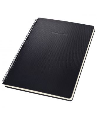 Sigel Conceptum Spiraalblok A4+ Zwart Hard cover Geruit